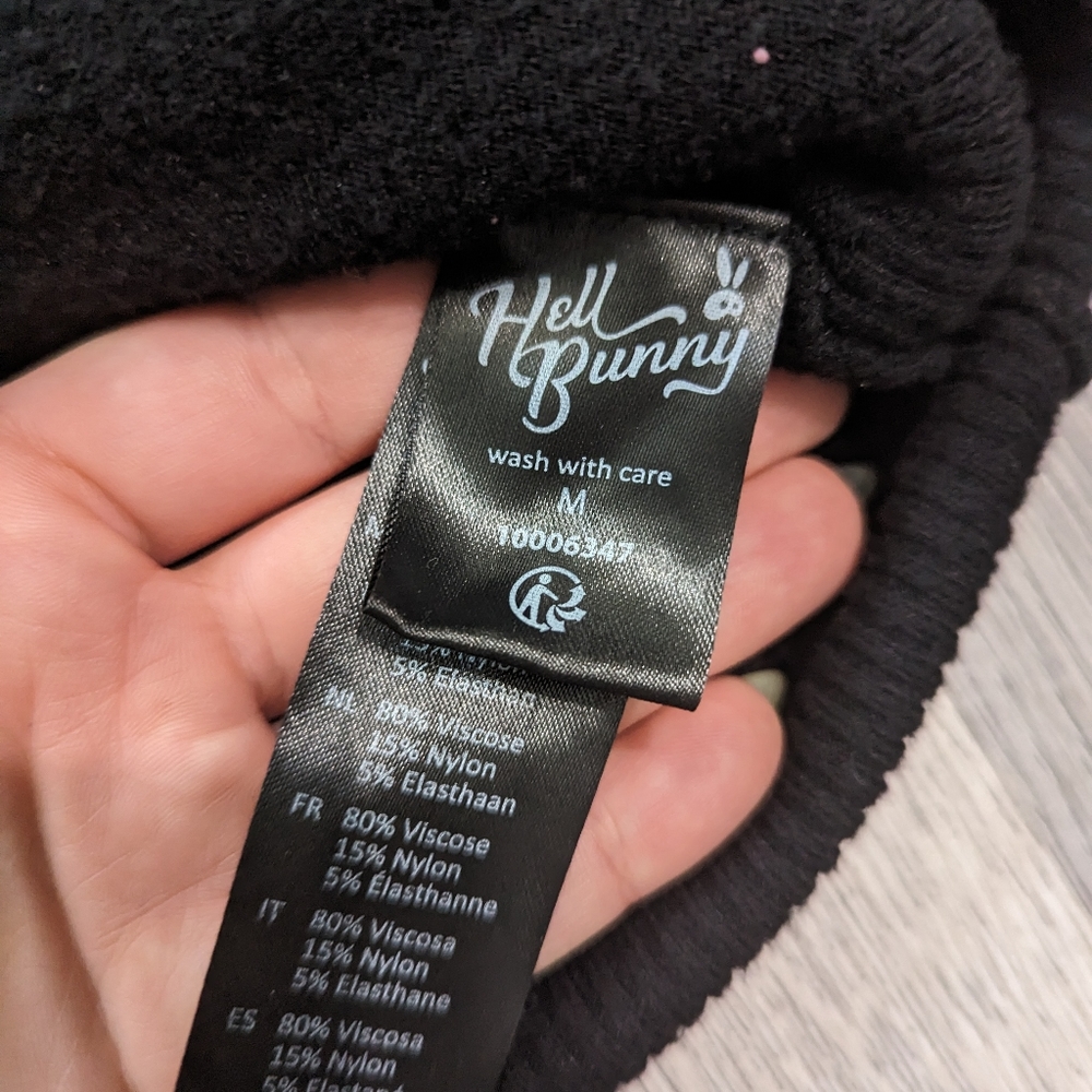 Hell Bunny Spider Web Cardigan Black Size Medium UK12 Goth Alt Retro - Picture 6 of 10